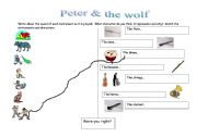 English Worksheet: Peter and Wolf-part 2