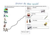 English worksheet: Peter and Wolf-part 2