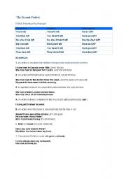 English Worksheet: The Present  Perfect