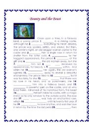 English Worksheet: Beauty and the Beast - Movie segment  I - Listening Comprehension 