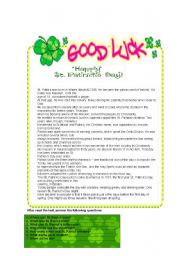 English Worksheet: St. Patricks worksheet