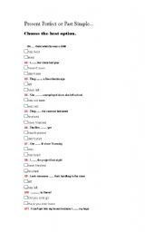 English Worksheet: Present Perfect or Past simple