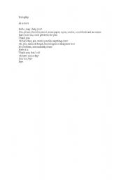 English Worksheet: role play