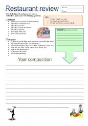 English Worksheet: Writing - Restaurant review