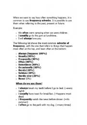 English Worksheet: adverb of frequency