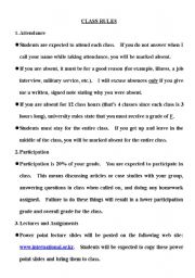 English Worksheet: classroom rules