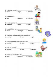 English Worksheet: TIME