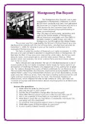 English Worksheet: Racism and Rosa Parks (3 pages)