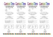 English Worksheet: Carnival time song