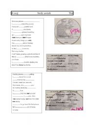 English worksheet: family portrait pink  + tongue twisters 