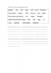 English worksheet: alphabet