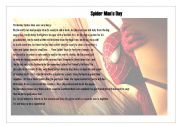 English Worksheet: Spider Mans day