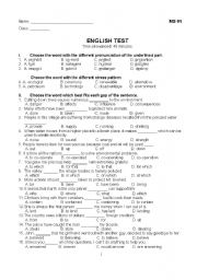 English Worksheet: grammar test 