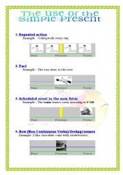 English Worksheet: The use of the simple present (3 pages)+answers