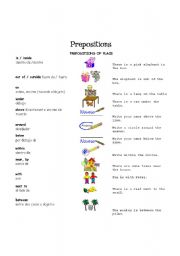 English Worksheet: Prepositions