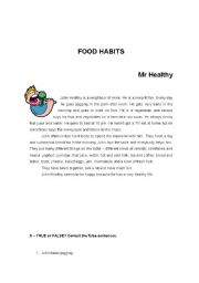 English Worksheet: Food Habits