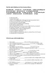 English Worksheet: Business Idioms