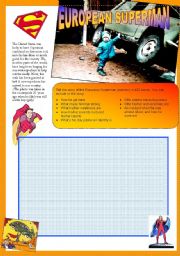 English Worksheet: European Superman: Story telling