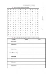 English Worksheet: wordsearch plurals