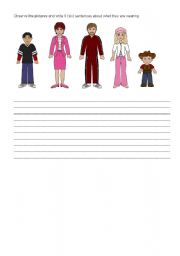 English worksheet: Comparatives or clothes