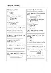 English Worksheet: Guessing game business English