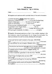 English Worksheet: FCE GRAMMAR