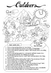 English Worksheet: Outdoors (1)