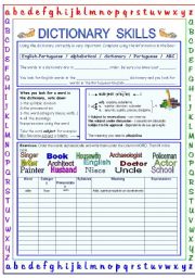 English Worksheet: Dictionary skills