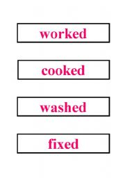 English worksheet: Regular verbs - Past