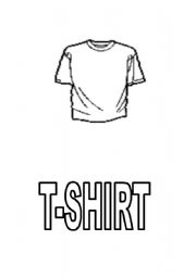 English Worksheet: Clothes - flashcards, black&white