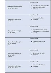 English Worksheet: Buying tickets for theatre