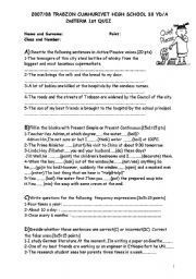 English worksheet: quiz