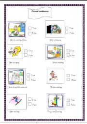 English Worksheet: present continuous