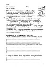 English Worksheet: quiz