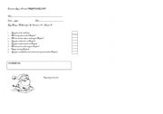 English worksheet: Evaluation Report