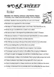 English Worksheet: worksheet