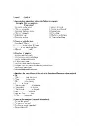 English worksheet: Homework