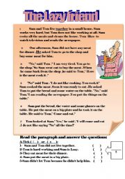 English Worksheet: Reading