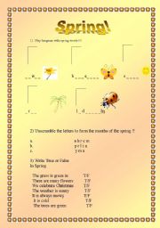 English worksheet: Spring!