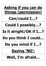 English Worksheet: Being polite