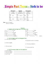English Worksheet: Simple Past