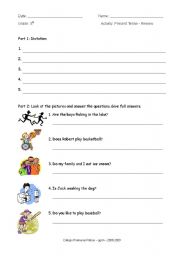 English worksheet: Simple Present - Review