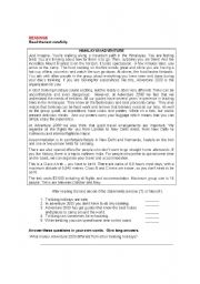 English Worksheet: Readings