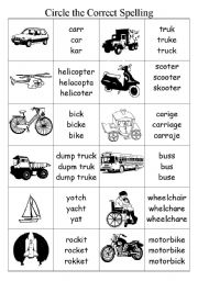 Transport - Correct Spelling