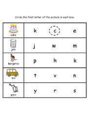 English worksheet: Phonics Review