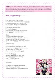 English Worksheet: Song - Miles Away - Madonna