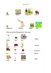 English worksheet: my house