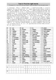 English Worksheet: Mixed grammar banked version