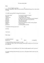 English worksheet: Environment - Problems of the planet