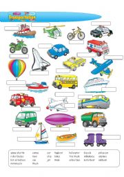 English Worksheet: Transportation